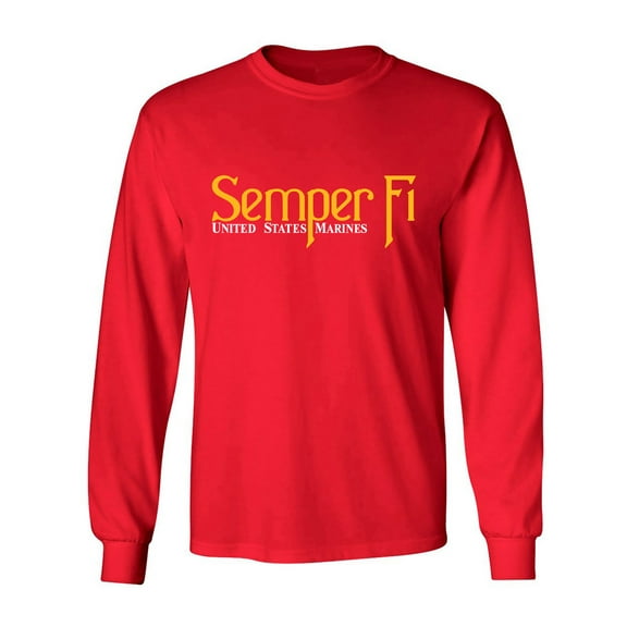 Semper Fi United States Marines Adult Long Sleeve T-shirt