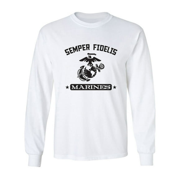 Semper Fidelis Marines Adult Long Sleeve T-shirt