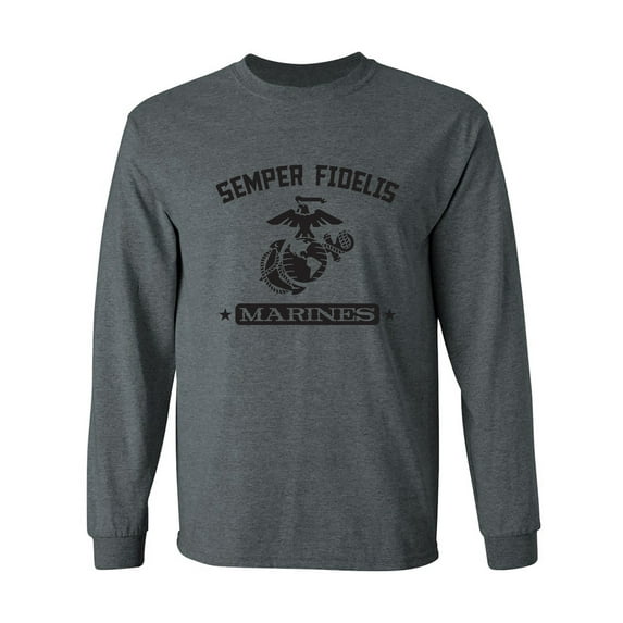 Semper Fidelis Marines Adult Long Sleeve T-shirt