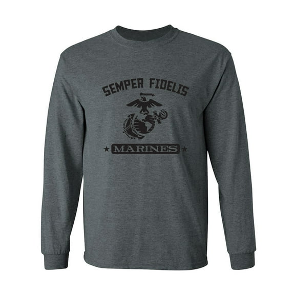 Semper Fidelis Marines Adult Long Sleeve T-shirt
