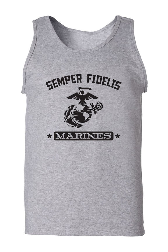Semper Fidelis Marines Adult Tank Top