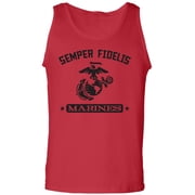 Semper Fidelis Marines Adult Tank Top