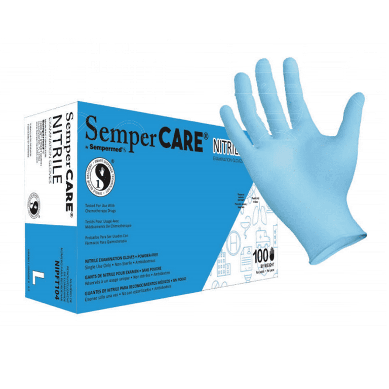 Exam Glove SemperCare NonSterile Vinyl; Cuff Length Not Chemo Approved Case/1000 Exam Glove SemperCare NonSterile Vinyl; Cuff Length Not Chemo Approved Case/1000
