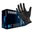 thumbnail image 1 of SemperForce Black Nitrile Gloves - Small Box (100 Gloves) - Latex Free - Tough Disposable Gloves - Textured Grip, 1 of 3