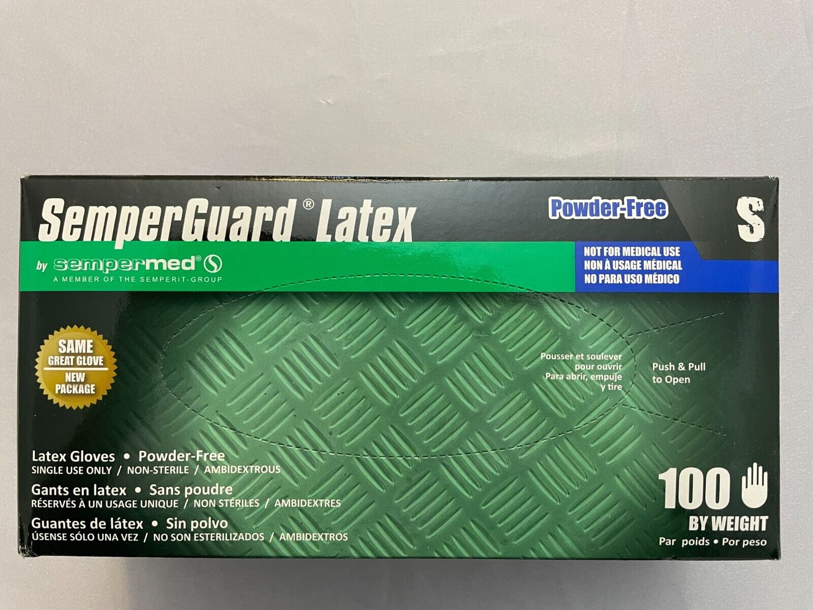 SemperGuard Latex Industrial Powder-Free 5 Mil gloves - 1,000 Pcs | Small