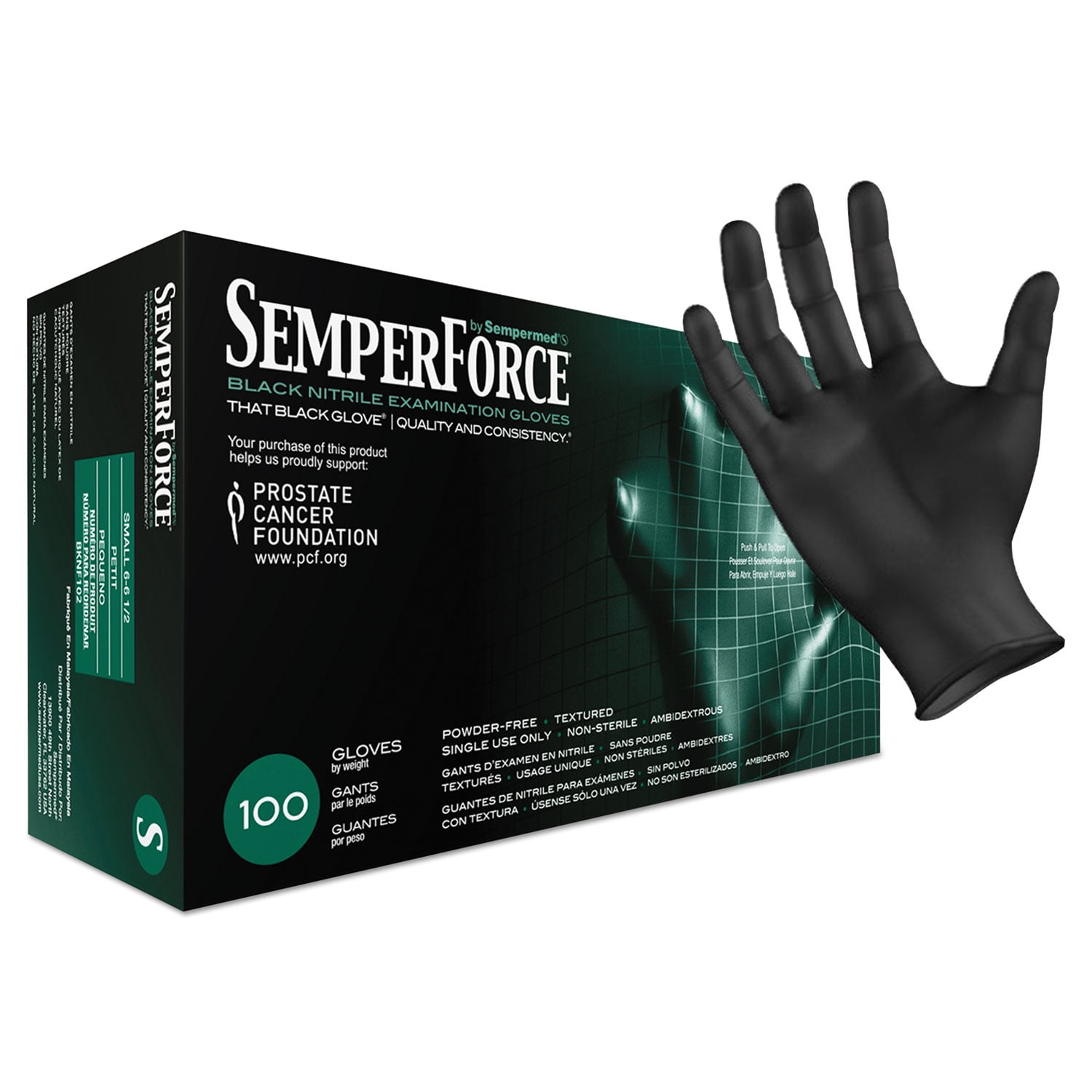SemperGuard SemperForce Gloves Black Small 1000/Carton BKNF102 ...