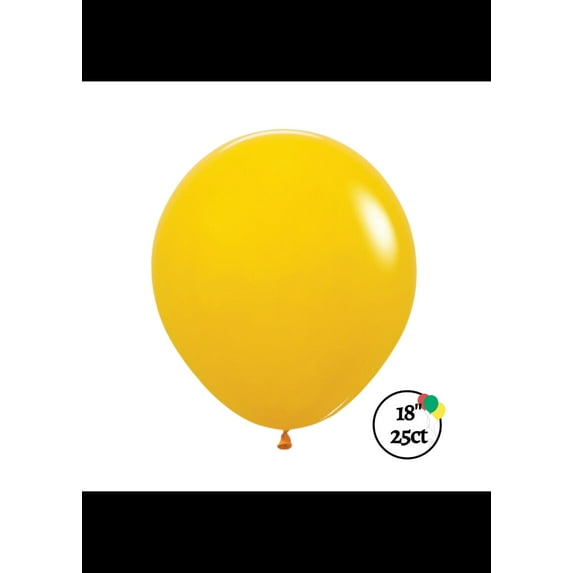 Sempertex 18'' Deluxe Honey Yellow Balloons 25 ct