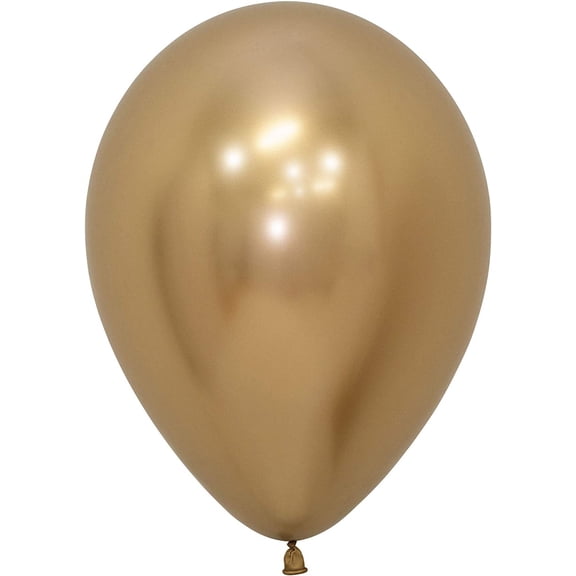 Sempertex Reflex Gold Latex Balloons 11, high quality balloons, set 50 pcs