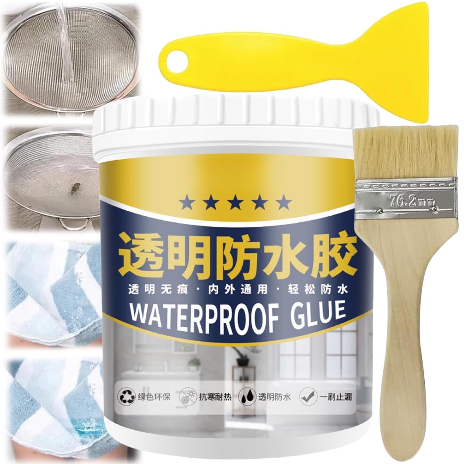 Sempornai Clear Waterproof Sealant for Leaks & Repairs, Invisible Water