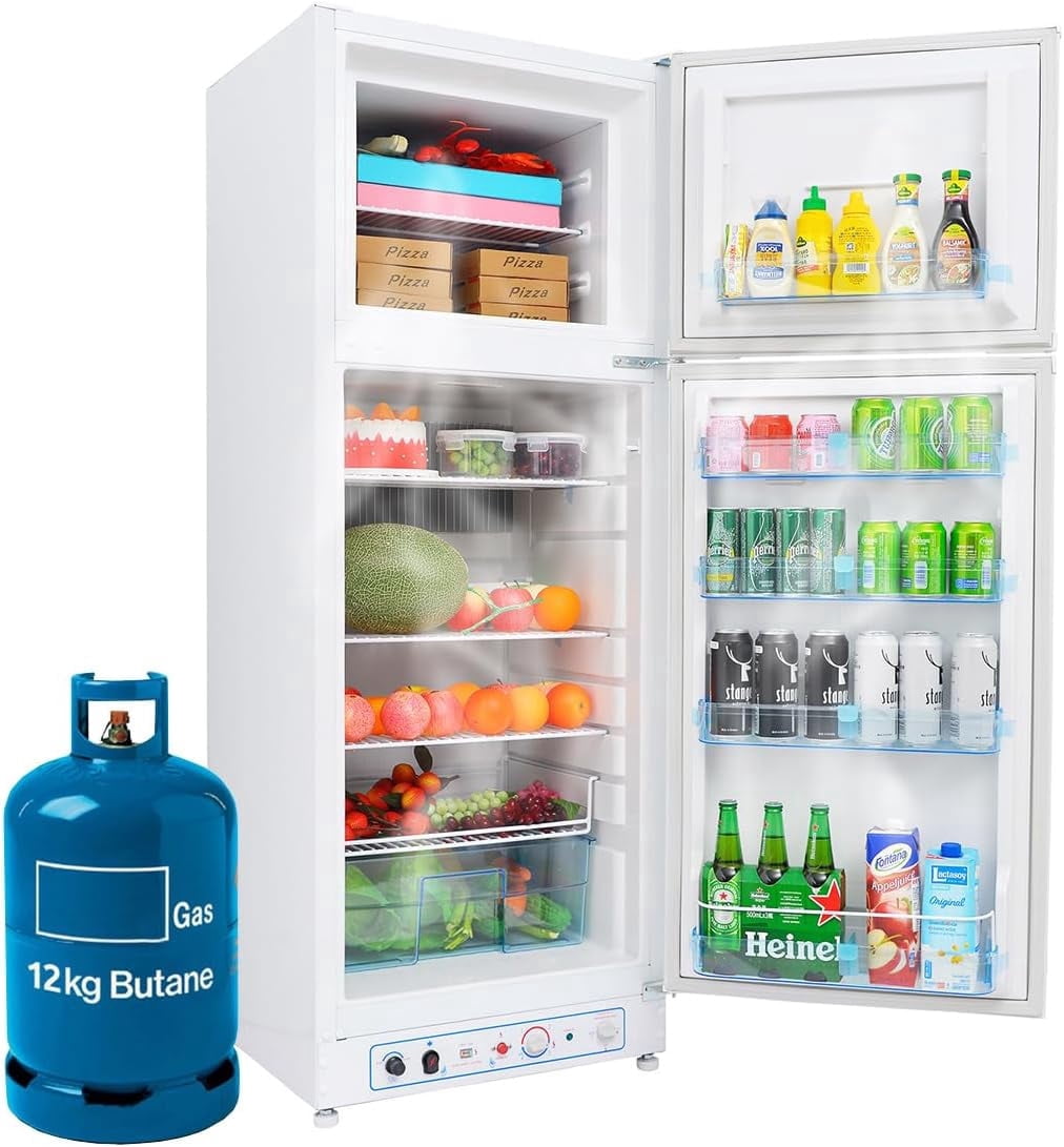 Semta 9.3 Cu ft Gas Propane Refrigerator Freezer RV Fridge off-grid 110V / LPG Silent