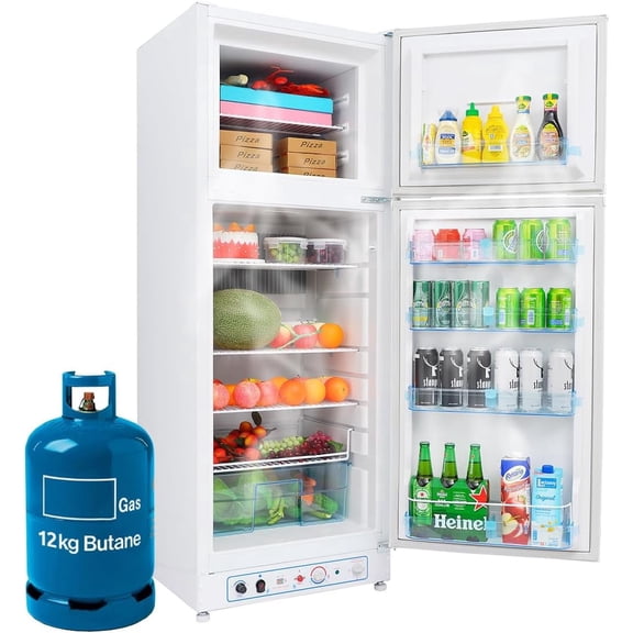 Semta 9.3 Cu ft Gas Propane Refrigerator Freezer RV Fridge off-grid 110V / LPG Silent