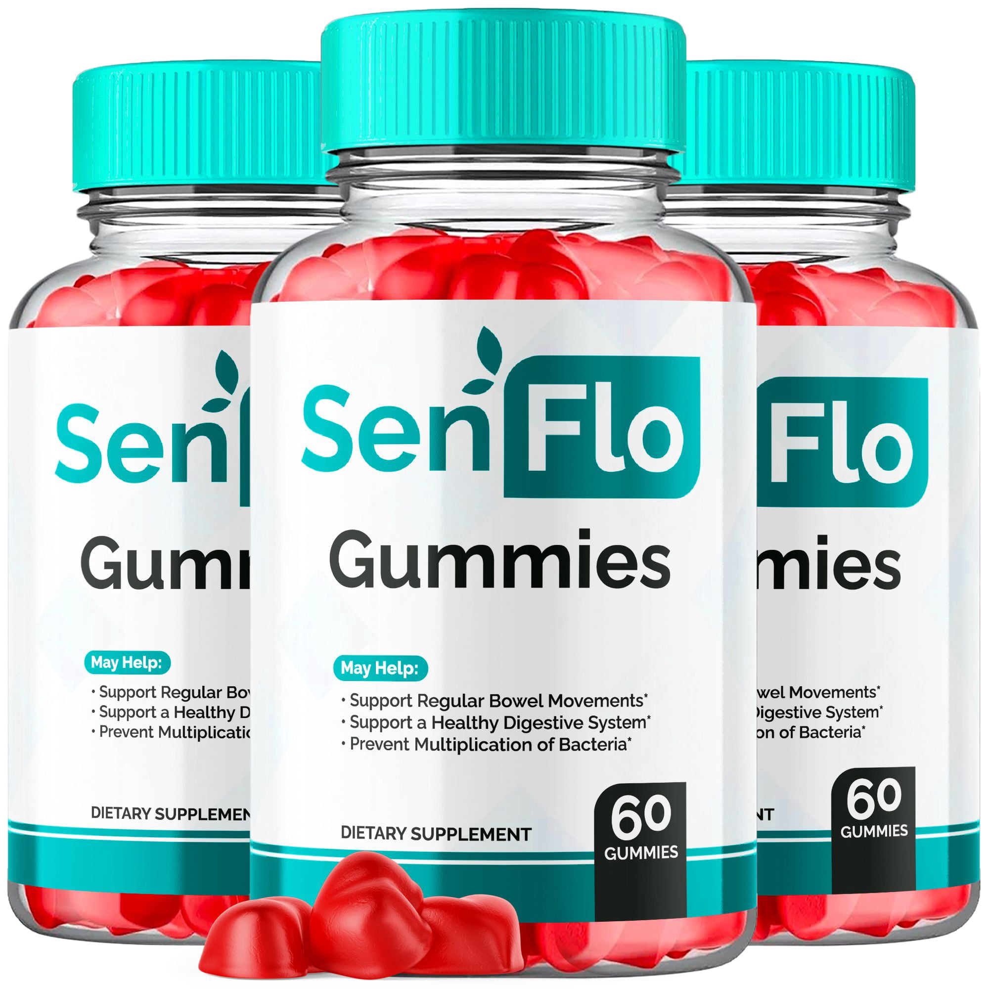SenFlo Digestive Support Gummies Advanced Formula Gut Health Balance Supplement 180 Gummies