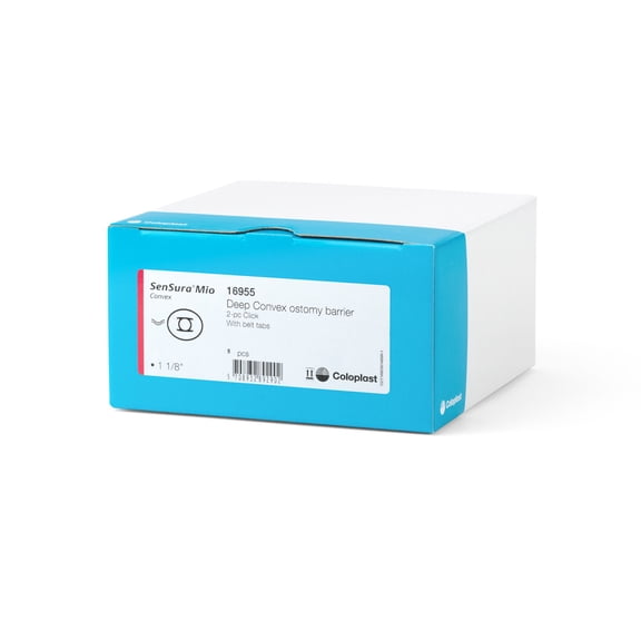 SenSura Mio Click Precut Ostomy Barrier Standard Wear 28 mm Stoma Opening 50 mm Flange 5 per Box 16955
