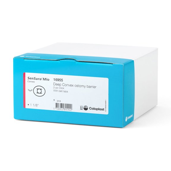 SenSura Mio Click Precut Ostomy Barrier Standard Wear 28 mm Stoma Opening 50 mm Flange 5 per Box 16955