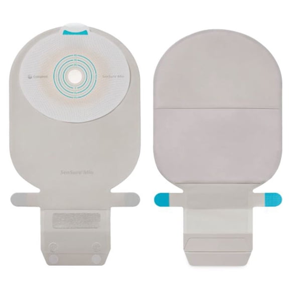 SenSura Mio Ostomy Pouch Drainable 0.375 to 1.75" Stoma Midi Length 1pc System Clear / Opaque 10461, 10 Ct