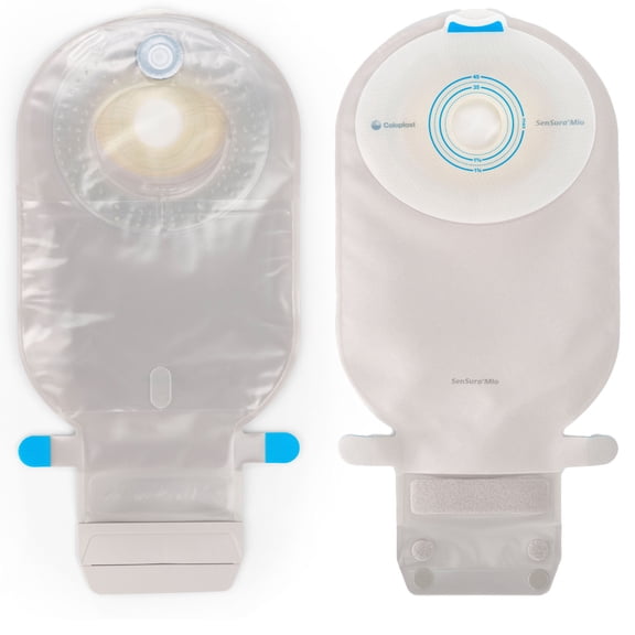 SenSura Mio Ostomy Pouch Drainable 1.5" Stoma 11 Inch Length, Maxi 1pc System Transparent Gray 10491, 10 Ct