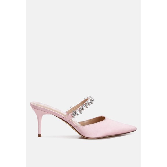 Sena Diamante Stiletto Mules Sandals