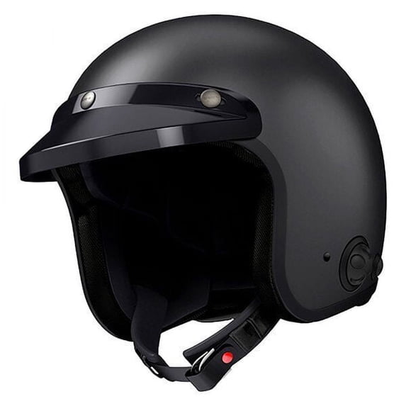 Sena Savage Dot Open Face Bluetooth Unisex Helmet / Intercom / Phone / Music / FM Radio MATTE BLACK - XSMALL