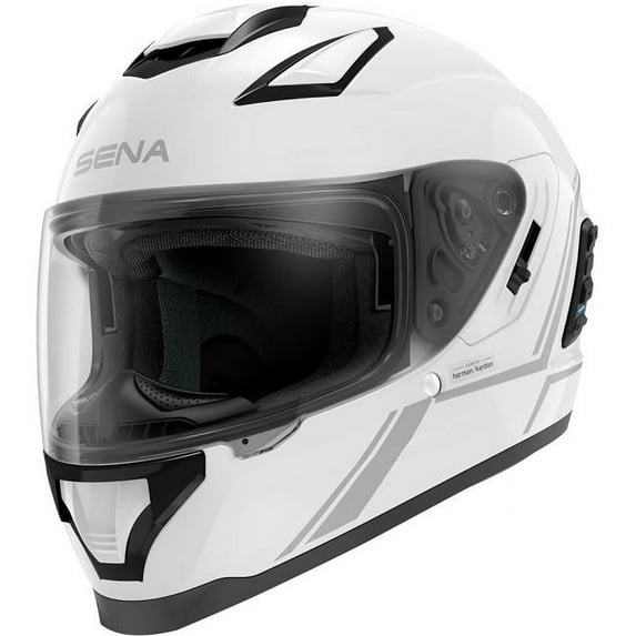 SENA Stryker Motorcycle Helmet Gloss White LG