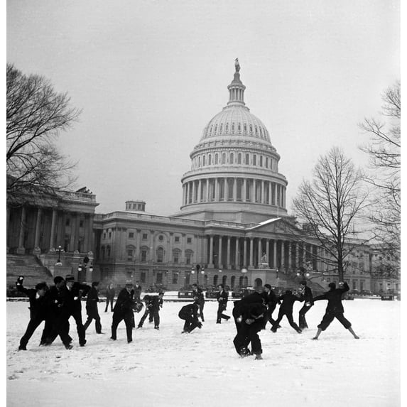 Senate Page Snowball Fight, 1930 Poster Print by Science Source (18 x 24)