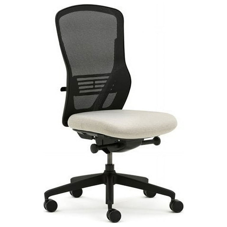 Senator Ousby Aluminum Ergonomic Mesh Back Desk Chair in Pebble Gray