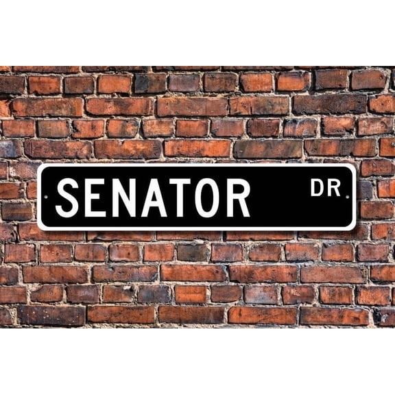 Senator Senator Gift Senator Sign elected official congress member representative Metal Aluminum Sign - Size: 16 x 4 Inches