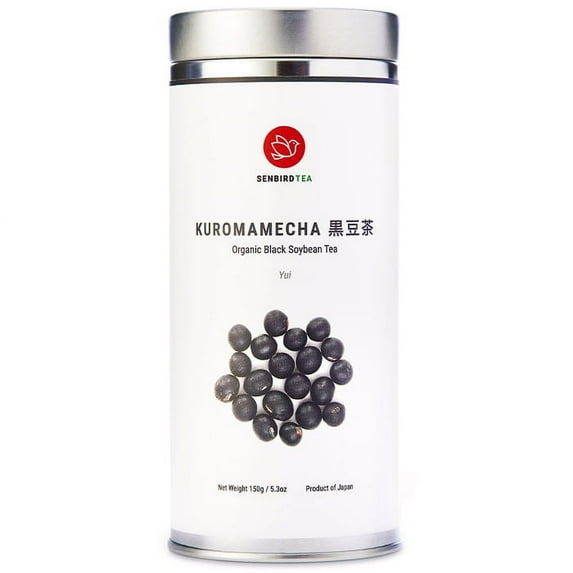 Senbird Organic Kuromame cha, Loose Leaf Japanese Roasted Black Soybean Herbal Tea, Kuromamecha Yui, 5.3oz, 150g