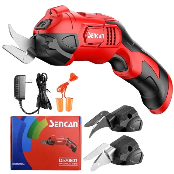 Electric Scissors for Cutting Fabric, Cardboard & Plastic, Sewing Crafting Cardboard Heavy Duty Cordless Shears Cutting Tool with 2 Replacement Blades