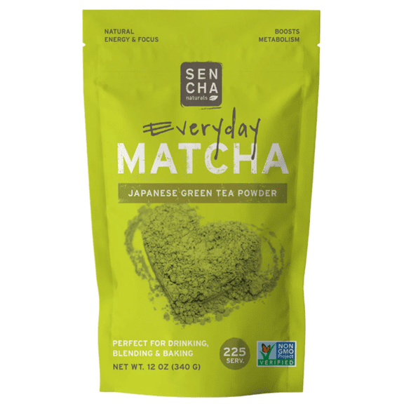Sencha Everyday Matcha Green Tea Powder, Premium Japanese Matcha Blend, 12 oz, Rich in Antioxidants, Smooth Taste, Vegan & Gluten Free, Ideal for Tea, Lattes, Smoothies & Baking
