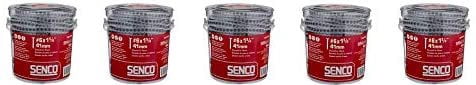 Senco 06A162P DuraSpin Number 6 by 1-5/8-Inch Drywall to Wood Collated Screw 1,000 per Box 5-Pack