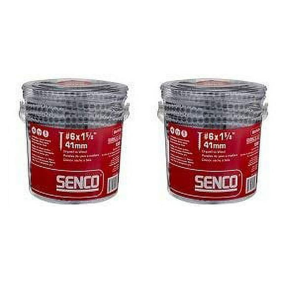 Senco 06A162P Duraspin# 6 by 1-5/8" Drywall to Wood Collated Screw 1, 000per Box 2-Pack