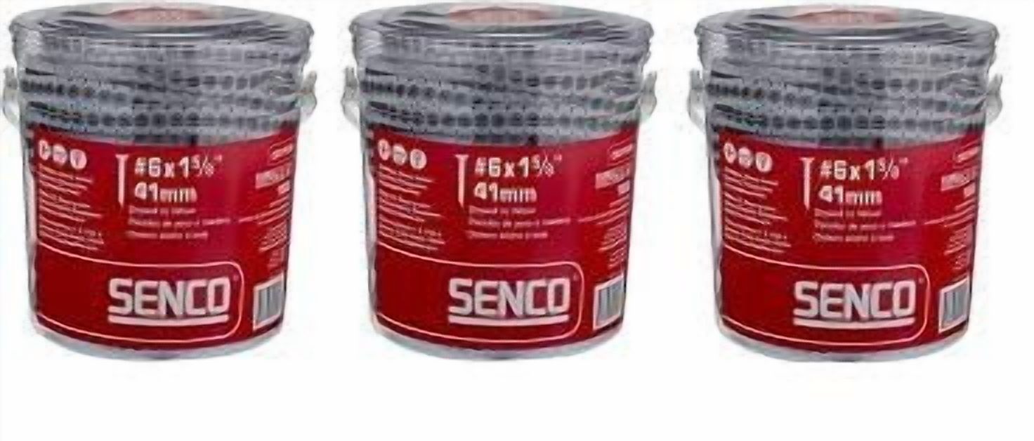 Senco 06A162P Duraspin# 6 by 1-5/8" Drywall to Wood Collated Screw 1, 000per Box 3-Pack