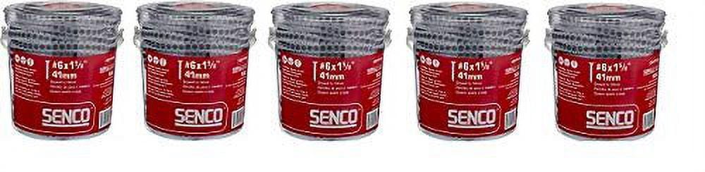 Senco 06A162P Duraspin# 6 by 1-5/8" Drywall to Wood Collated Screw 1, 000per Box 5-Pack