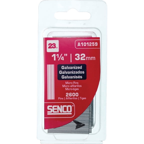 Senco A101259 2 Pk 1-1/4 Inch 23 Gauge Galvanized Micro Pin Nails.