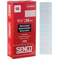 Senco AX15EAA 1-1/4" 18 Ga Straight Strip Galvanized Brad Nails 5000/Box