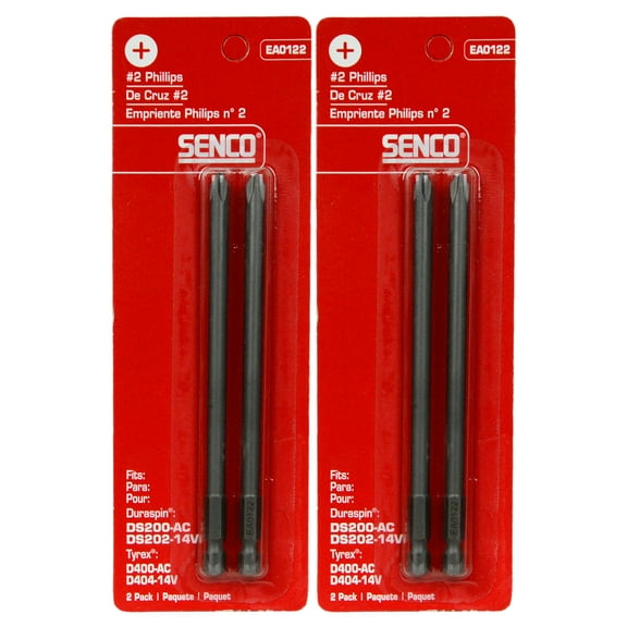 Senco EA0122 #2 Phillips Duraspin Drive Bit Set 2ct (2-Pack)