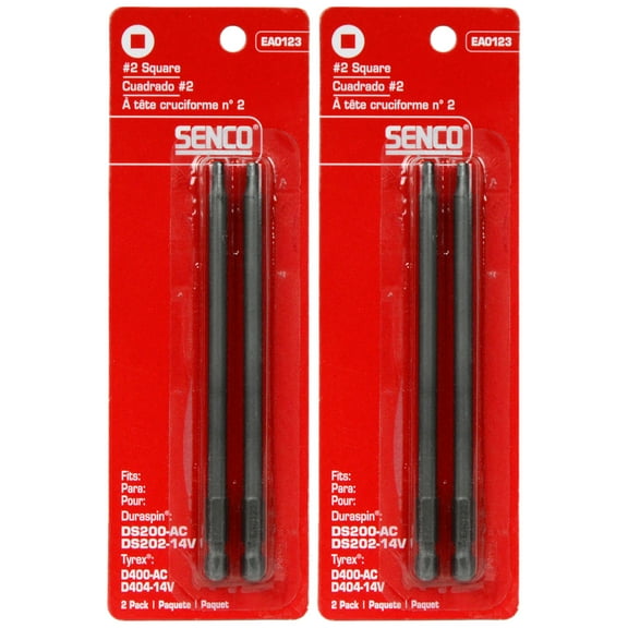 Senco EA0123 #2 Square Duraspin Drive Bit 2ct (2-Pack)