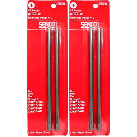 Senco EA0297#2 Phillips Bits - for Duraspin Technology Integrated Auto-Feed Screw System 2-2 Packs Construction & DIY Use, Standard Hardware Spec
