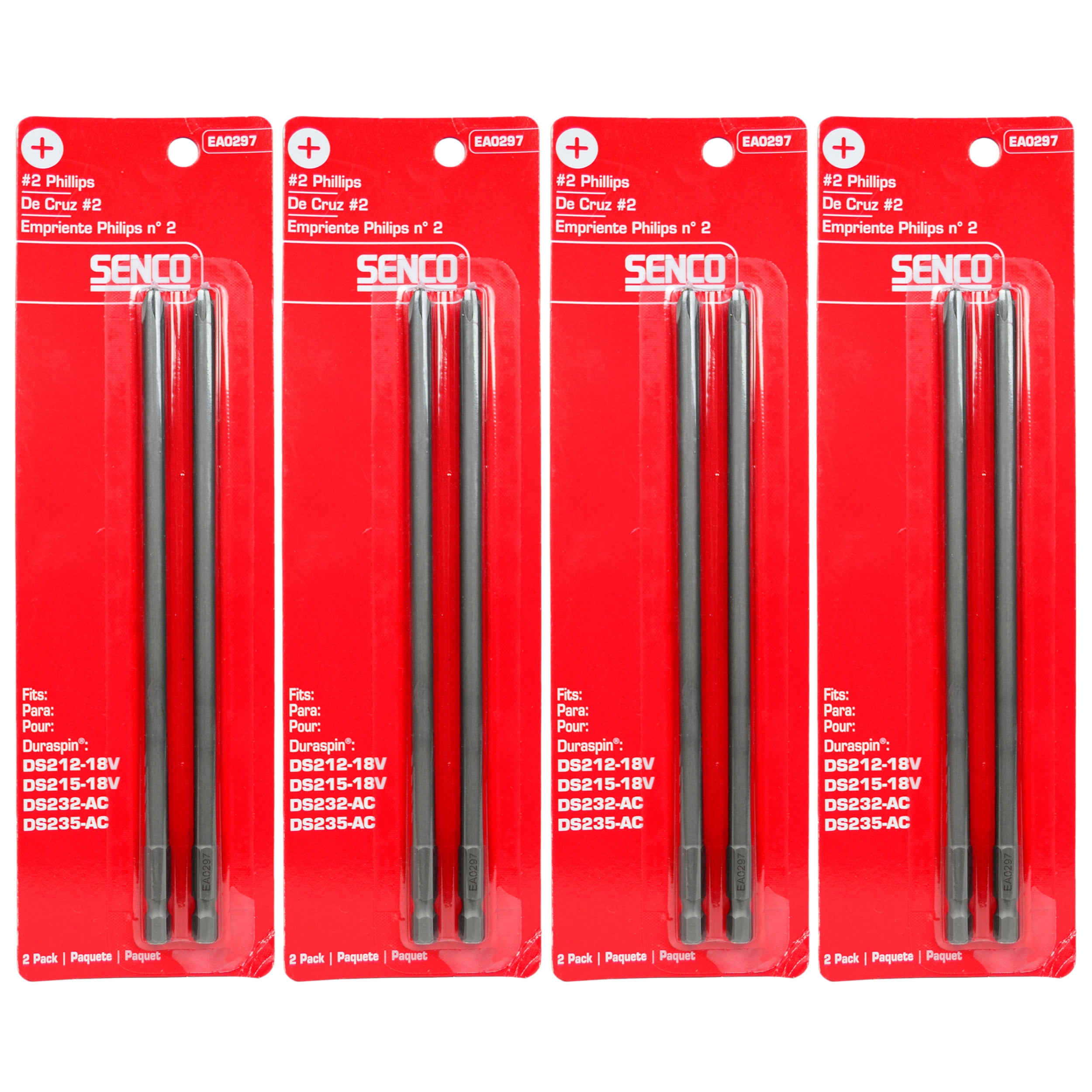 Senco EA0297 #2 Phillips Duraspin Drive Bit Set 2ct (4-Pack)