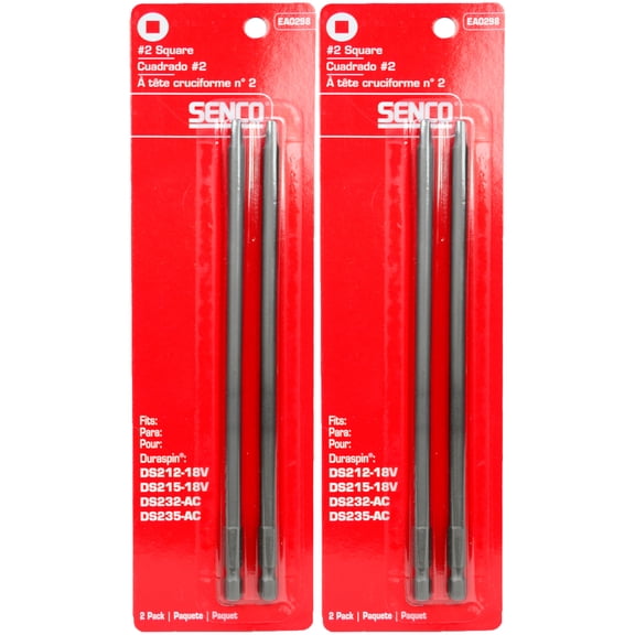 Senco EA0298 2pc #2 Square Duraspin Drive Bit Set (2-Pack)