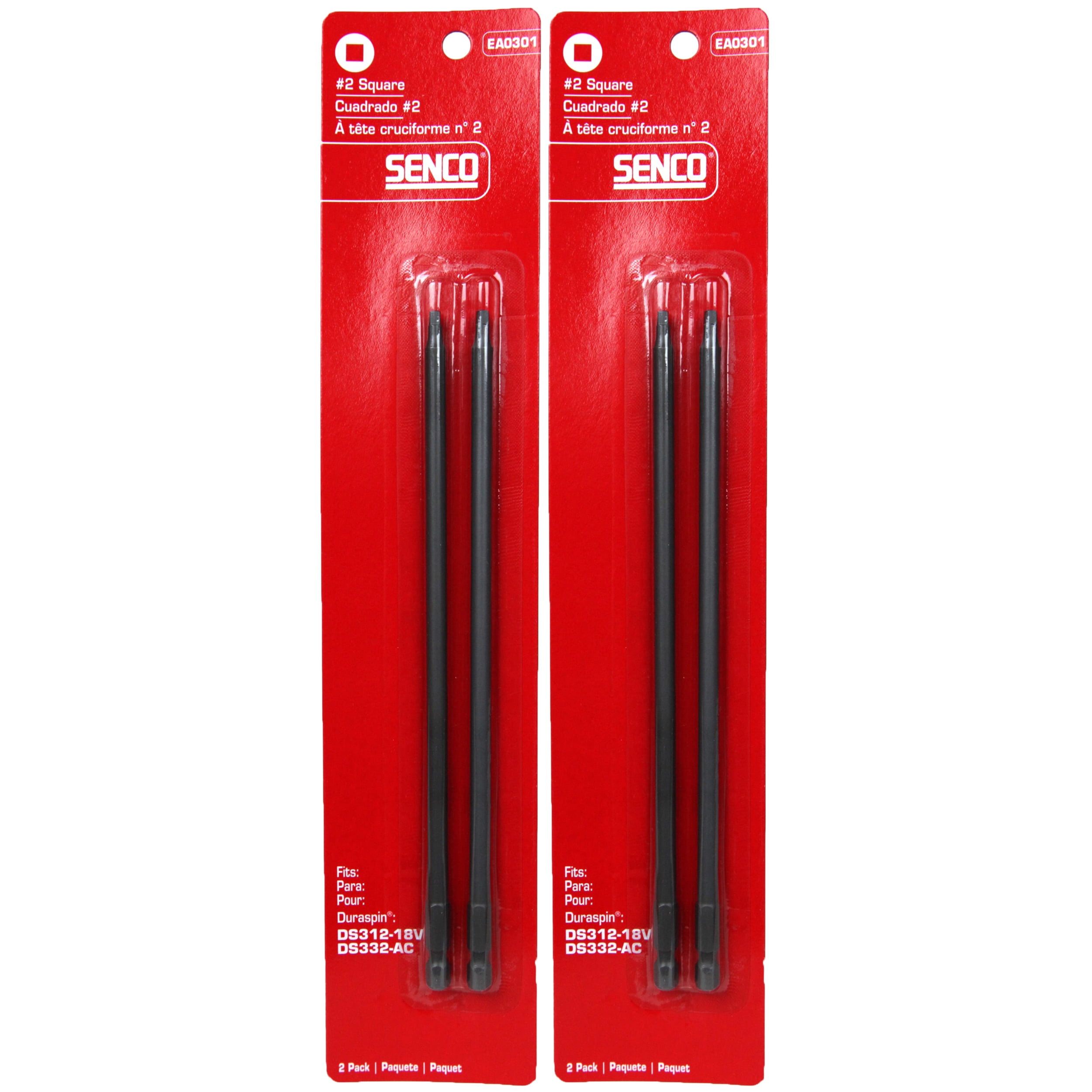 Senco EA0301 2pc 2 Square Drive Duraspin Replacement Bit Set (2Pack