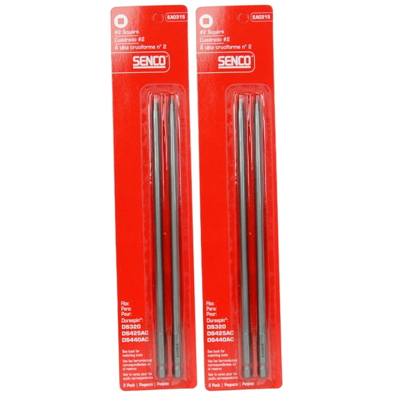 Senco EA0315 #2 Square Duraspin Drive Bit 2ct Set (2-Pack)
