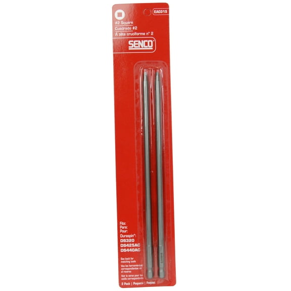 Senco EA0315 #2 Square Duraspin Drive Bit 2ct Set