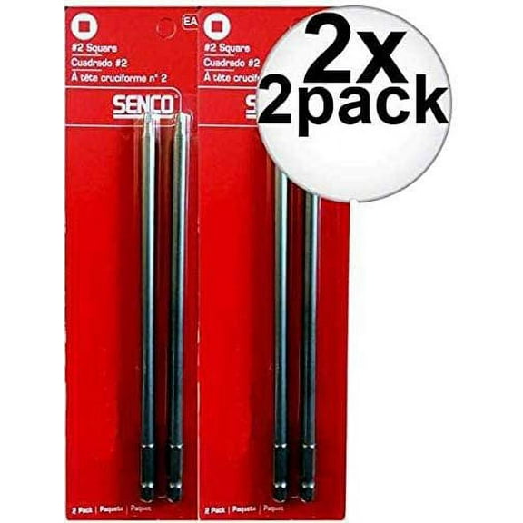 Senco EA0315 Square Head DuraSpin Drive Bits 2x 2-Pack