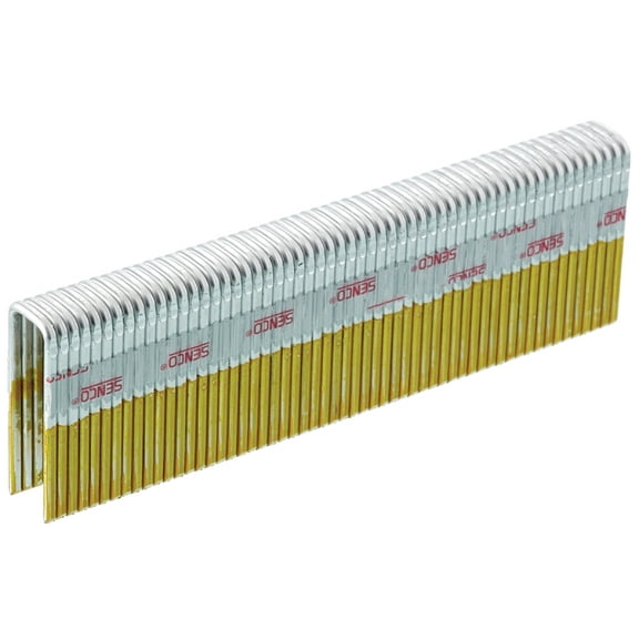 Senco Q15BAB Wire Staple, 7/16 in W Crown, 1-1/4 in L Leg, 15, Galvanized