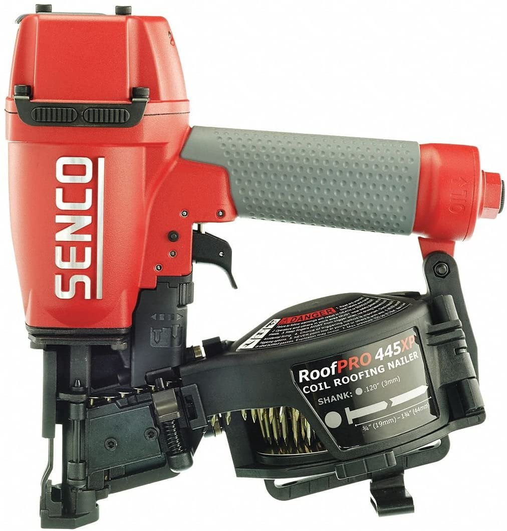 Senco RoofPro 445XP Coil Roofing Nailer - Roofing Nail Gun - 3/4" to 1-3/4"