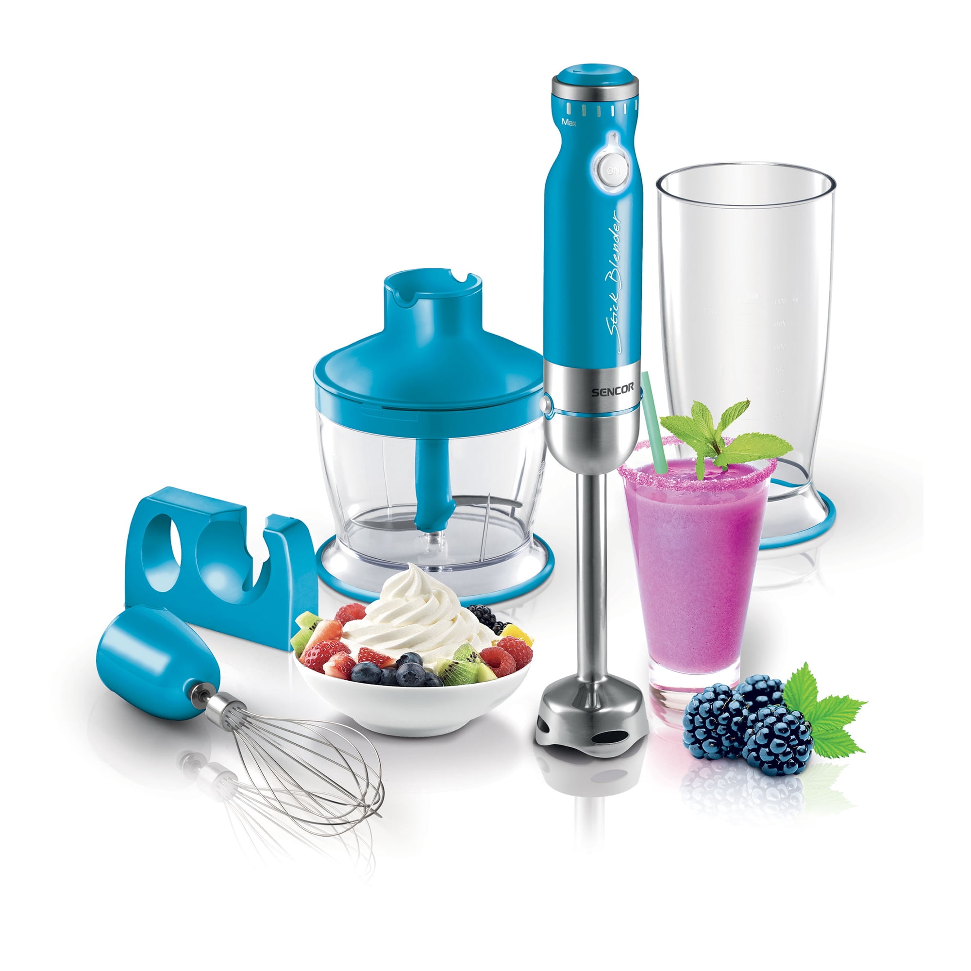 Sencor SHB4367TQ Stick Blender with Accessories, Turquoise