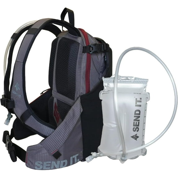 Send It Defender 15L Bag, MTB, MOTO Backpack with Spine Protector for Men and Women. Hydration Backpack with Cell Padding, Adjustable Fit for Everyone