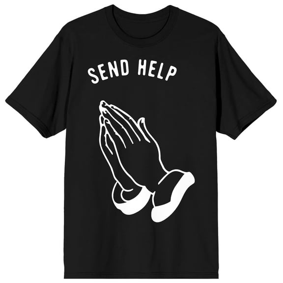 Send Help Men's Black T-shirt-X-Large
