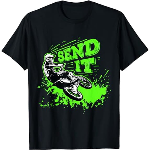 Send It Gift Funny Dirt Bike Motocross MX Supercross Rider T-Shirt